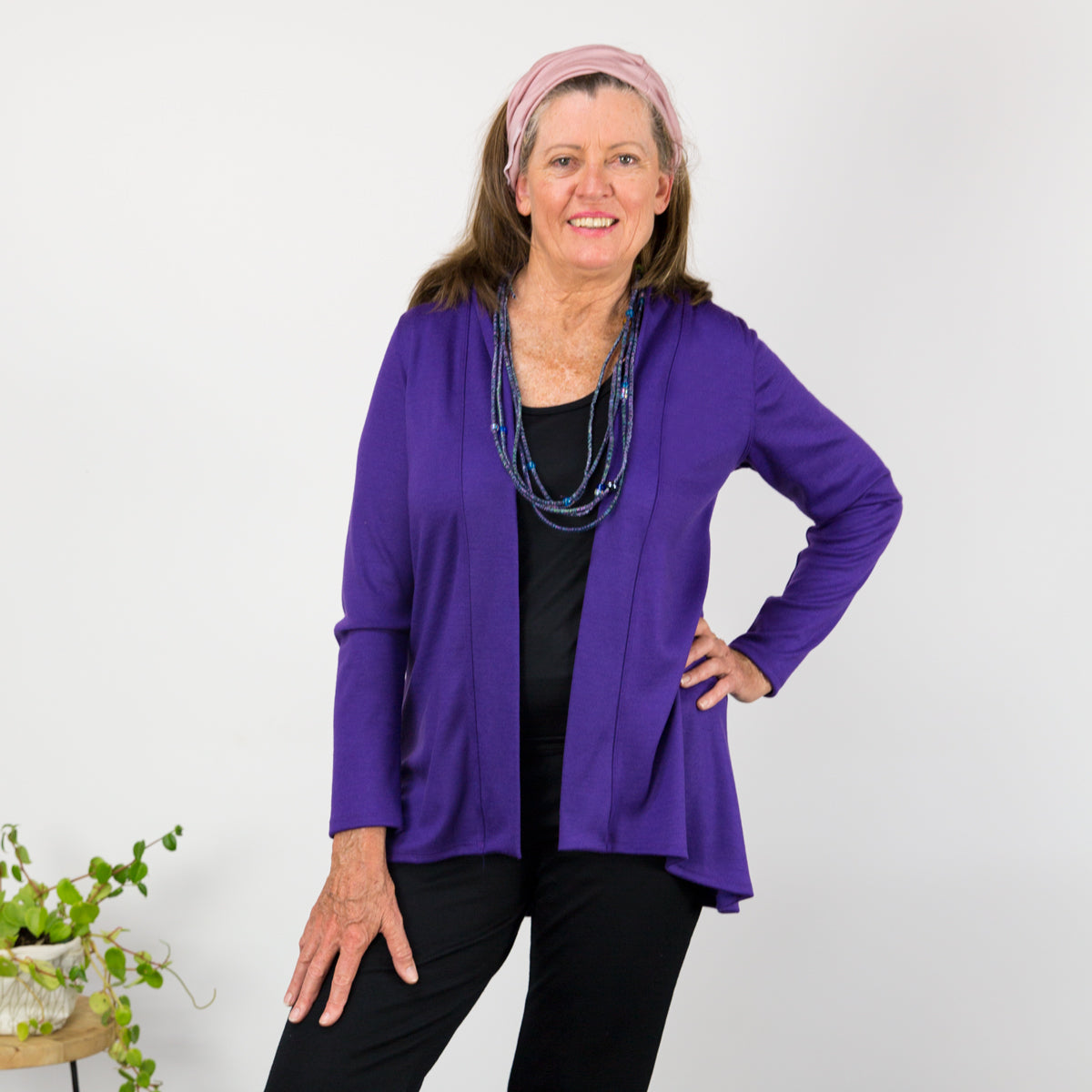 Short Swing Merino Jacket Purple