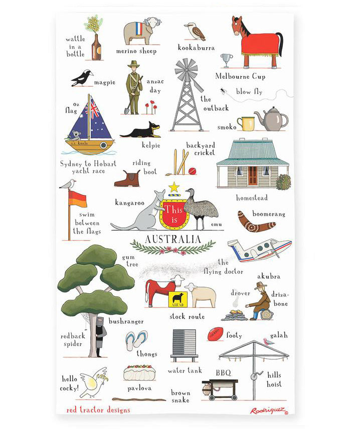 This is Australia Linen Tea Towel