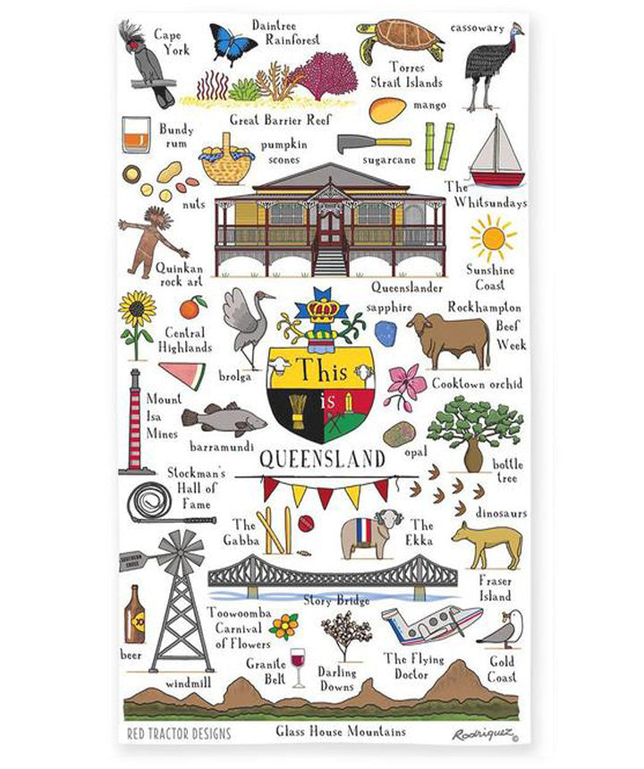 This is Queensland Linen Tea Towel