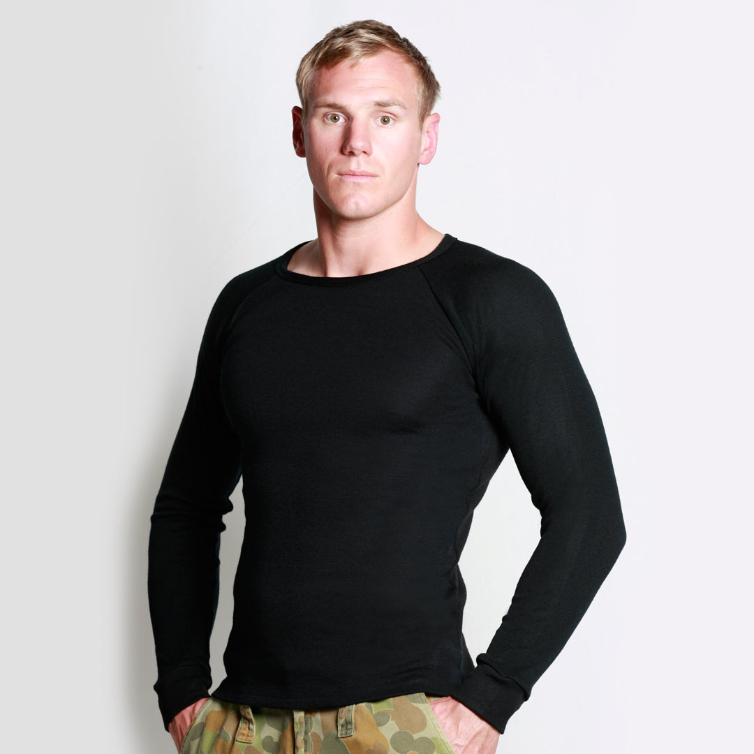 Merino Raglan T-shirt Black