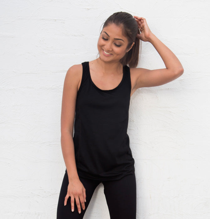 Merino Sports Top with Shelf Bra