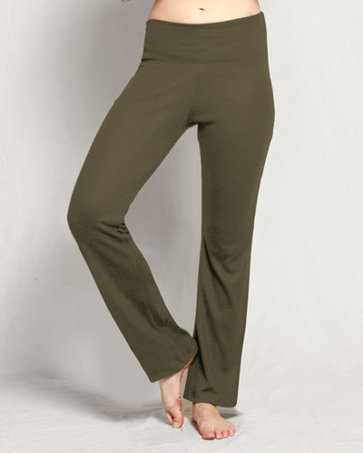 Merino Straight Leg Pants Olive