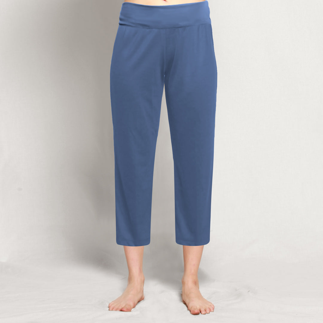 Women's Merino Crop Pants Blue