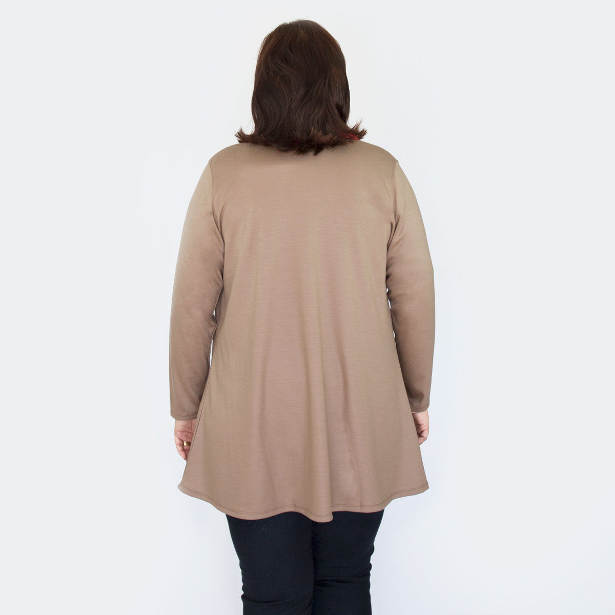 Merino Short Swing Jacket - taupe