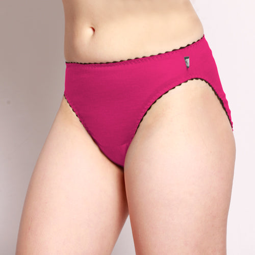 Merino Hi-Cut Briefs Hot Pink