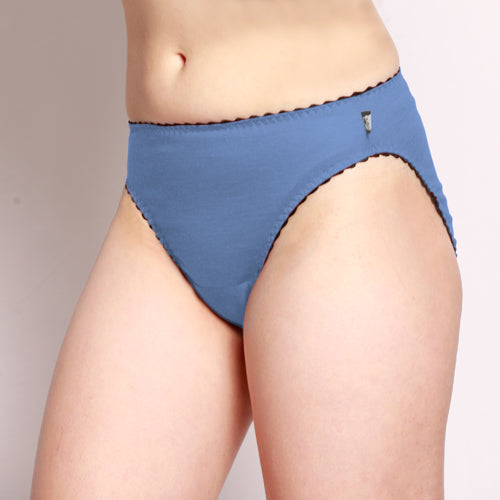 Merino Hi-Cut Briefs Jacaranda Blue