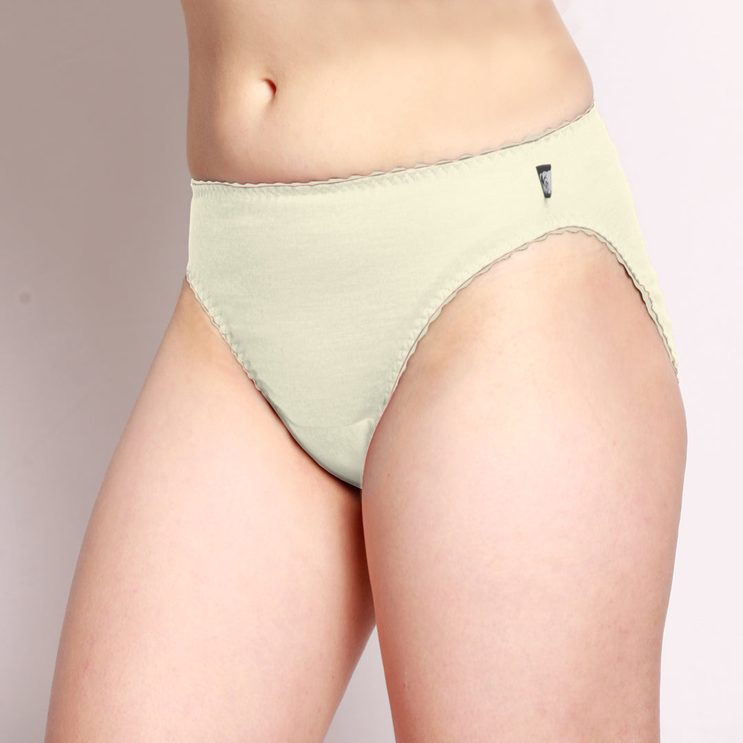 Merino Hi Cut Briefs Natural 