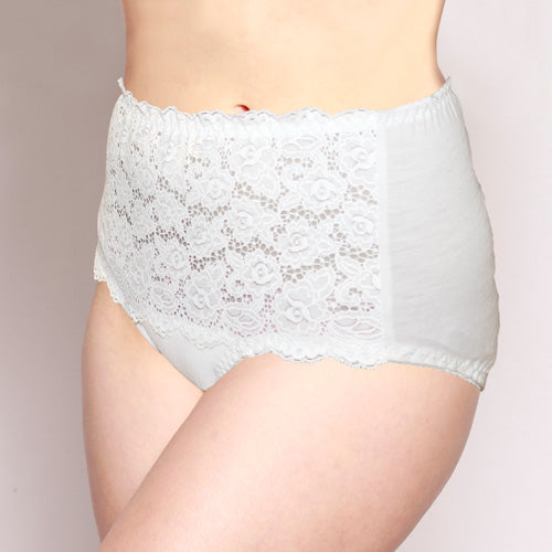 #692LW White Lace Full Brief