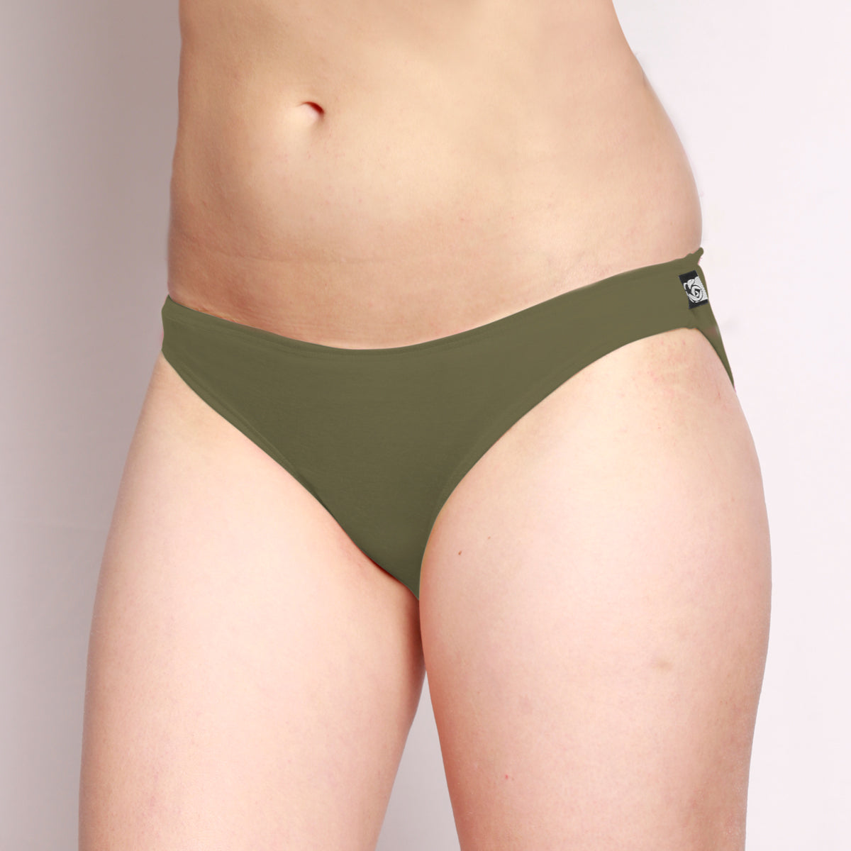 Merino Bikini Hipster Brief Olive Green'