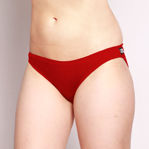 Merino Bikini Hipster Brief Red