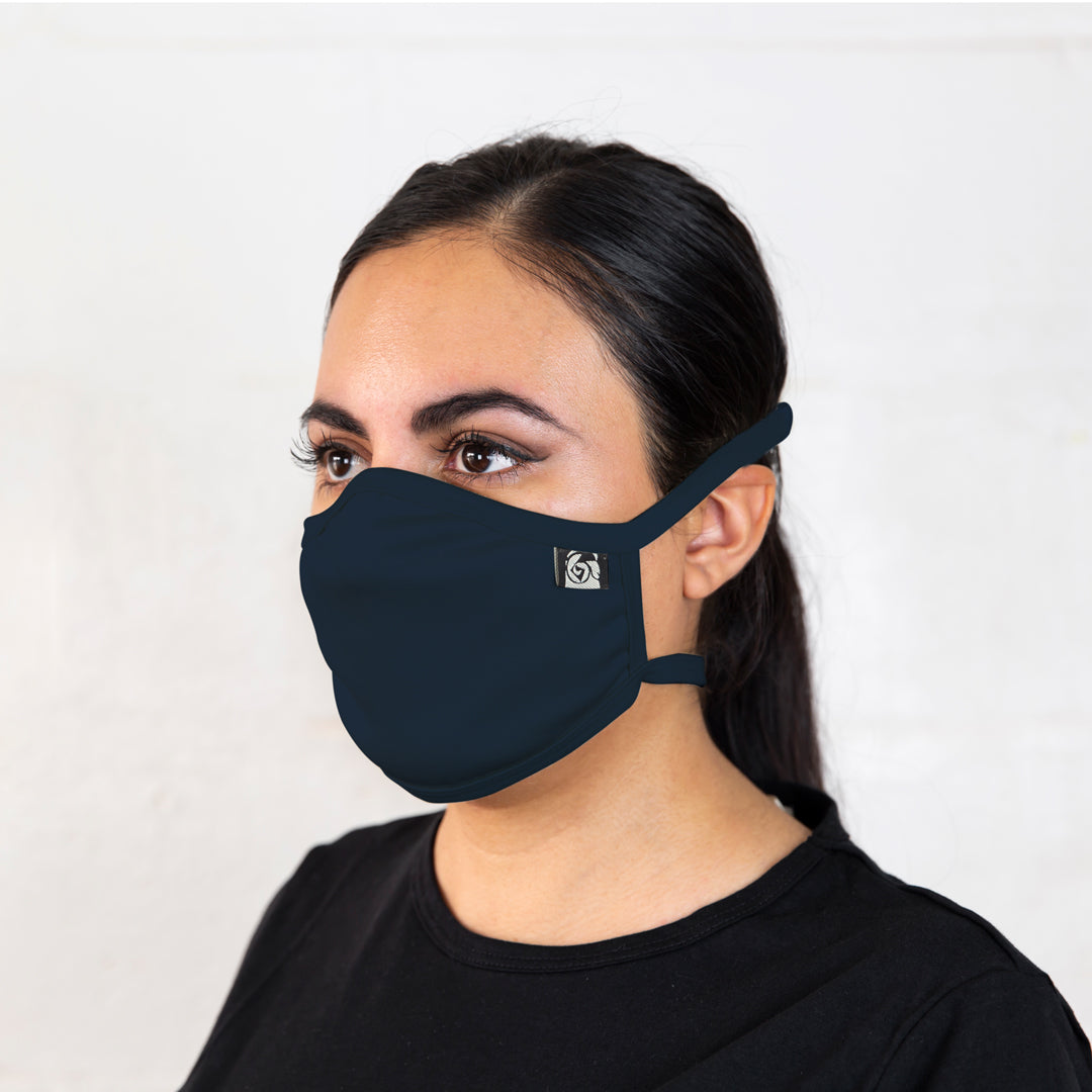 Navy Merino Wool Face Mask