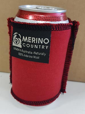 Merino Can Cooler Red