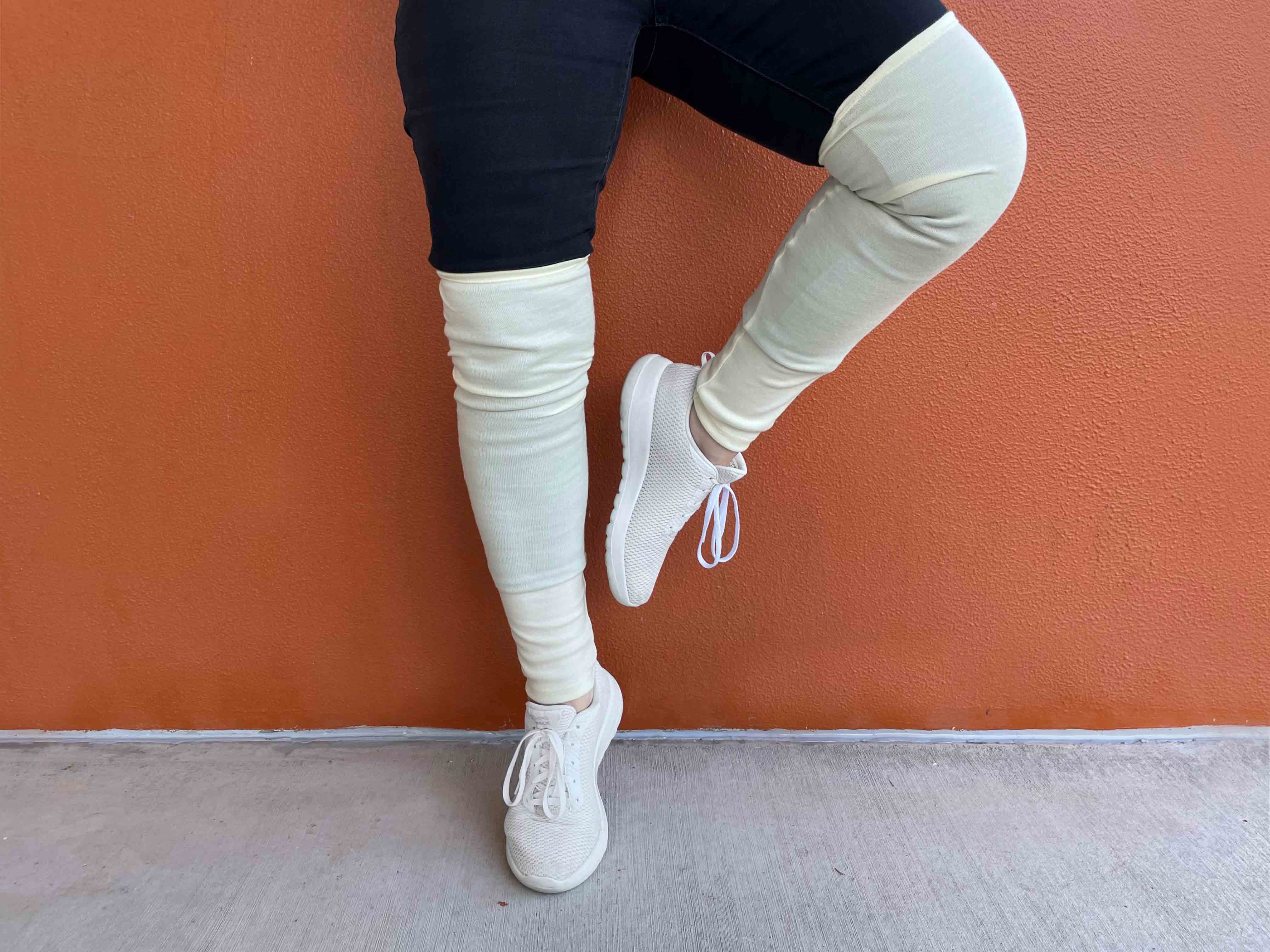 100% Merino Leg Warmers in Natural