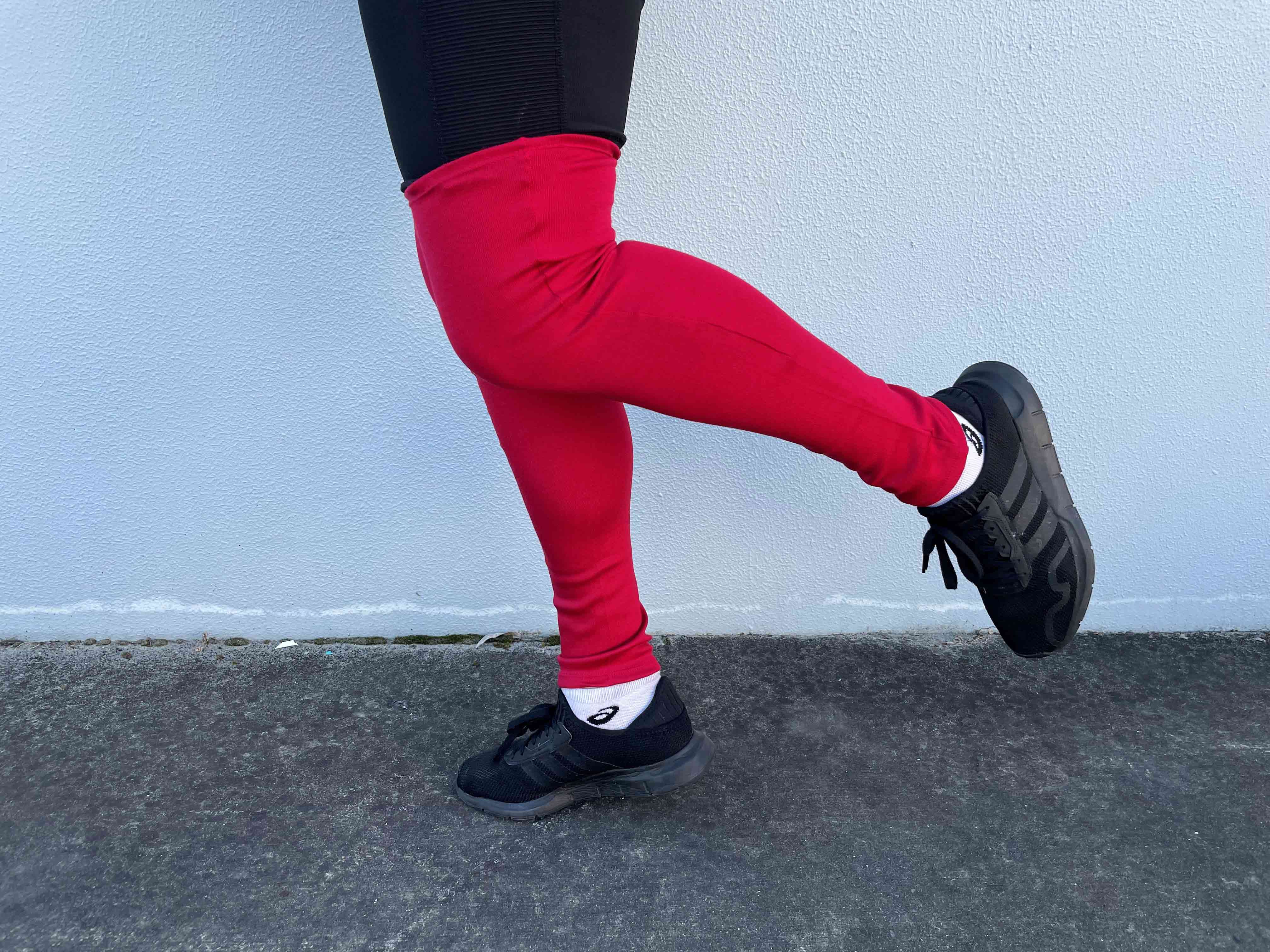 100% Merino Leg Warmers in red