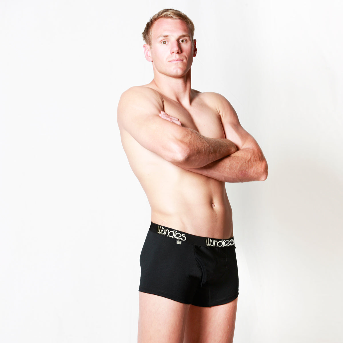 Merino Lowrise Fitted Boxers Black Wundies 