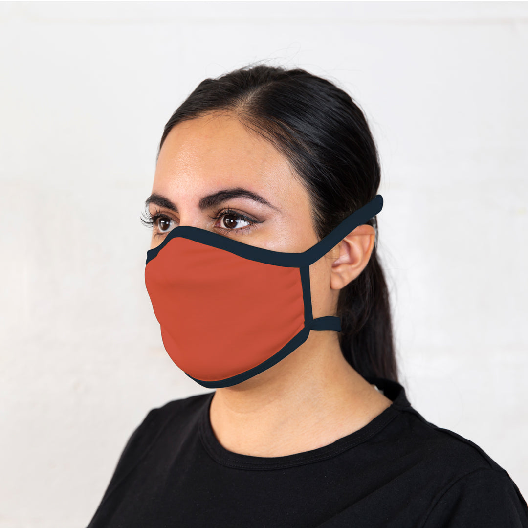 Orange Merino Face Mask